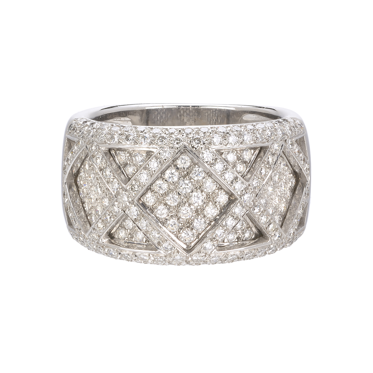 K18 WHITE GOLD DIAMOND RING