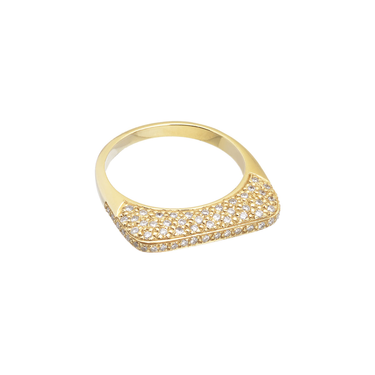 DIAMOND RING K18 YELLOW GOLD