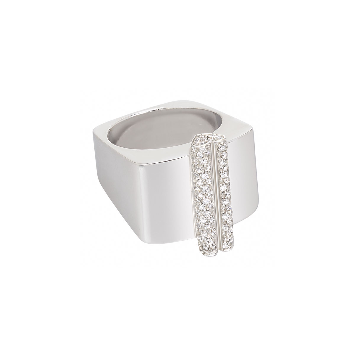 DIAMOND RING K18 WHITE GOLD