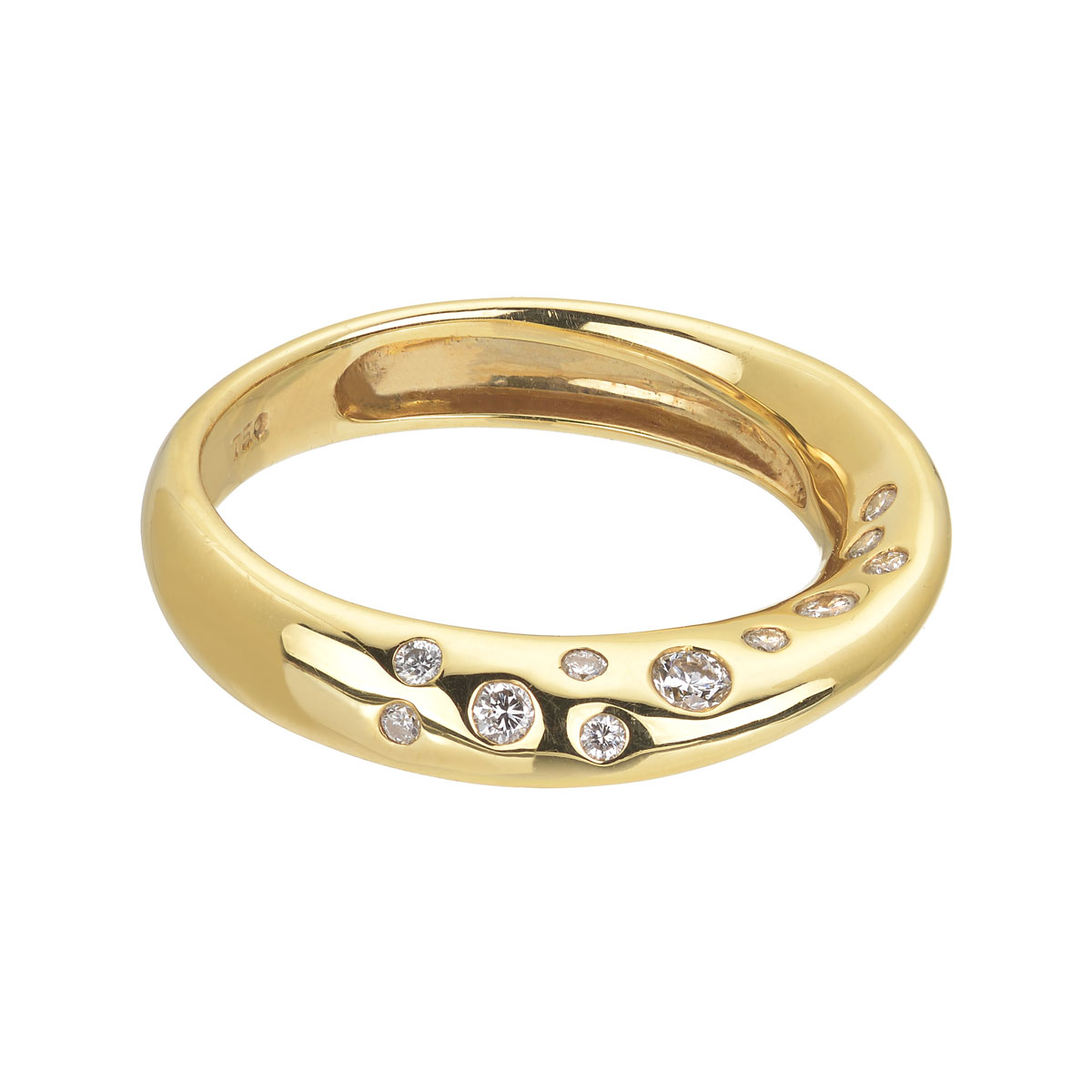 DIAMOND RING K18 YELLOW GOLD
