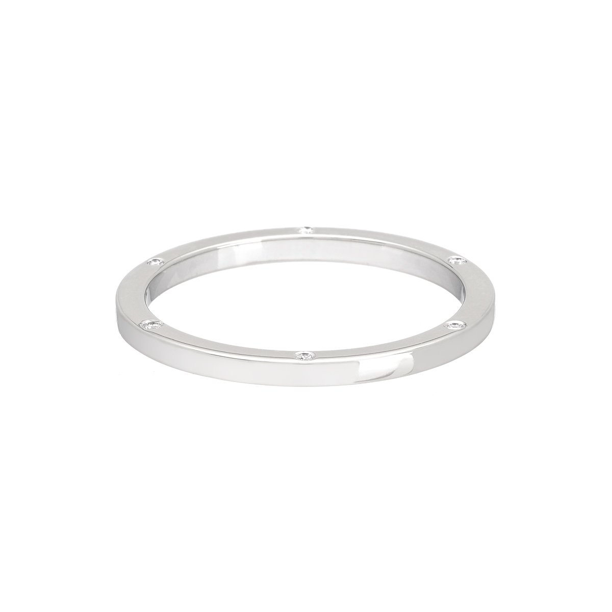 WHITE GOLD WEDDING RING K18