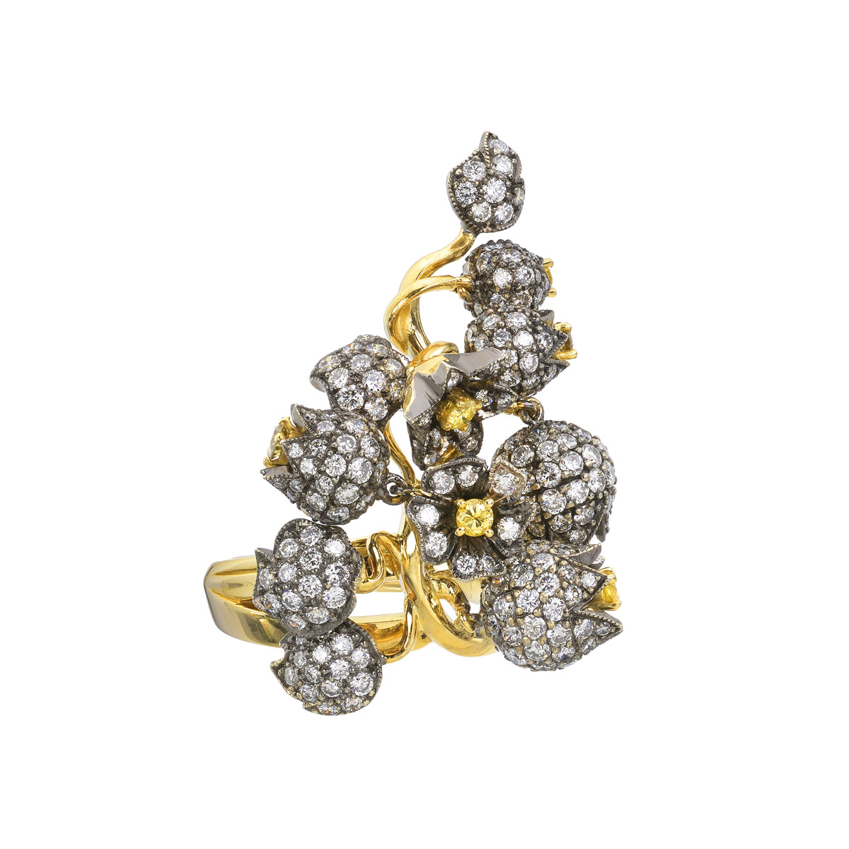DIAMOND RING 18K YELLOW GOLD