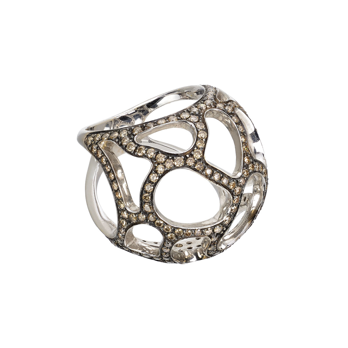 DIAMOND RING 18K WHITE & BLACK GOLD