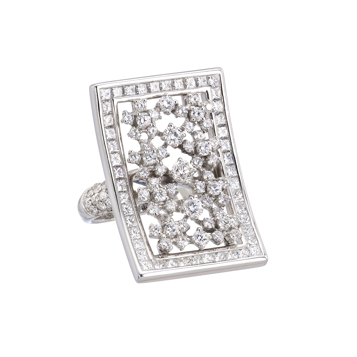 DIAMOND RING 18K WHITE GOLD