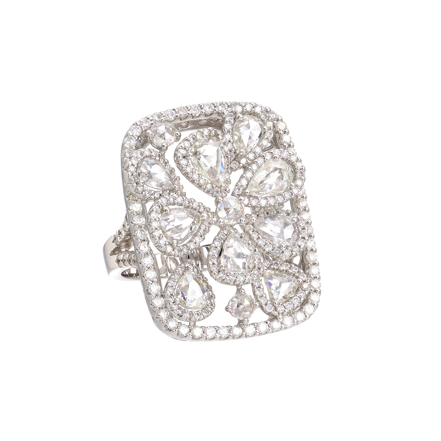 DIAMOND RING 18K WHITE GOLD