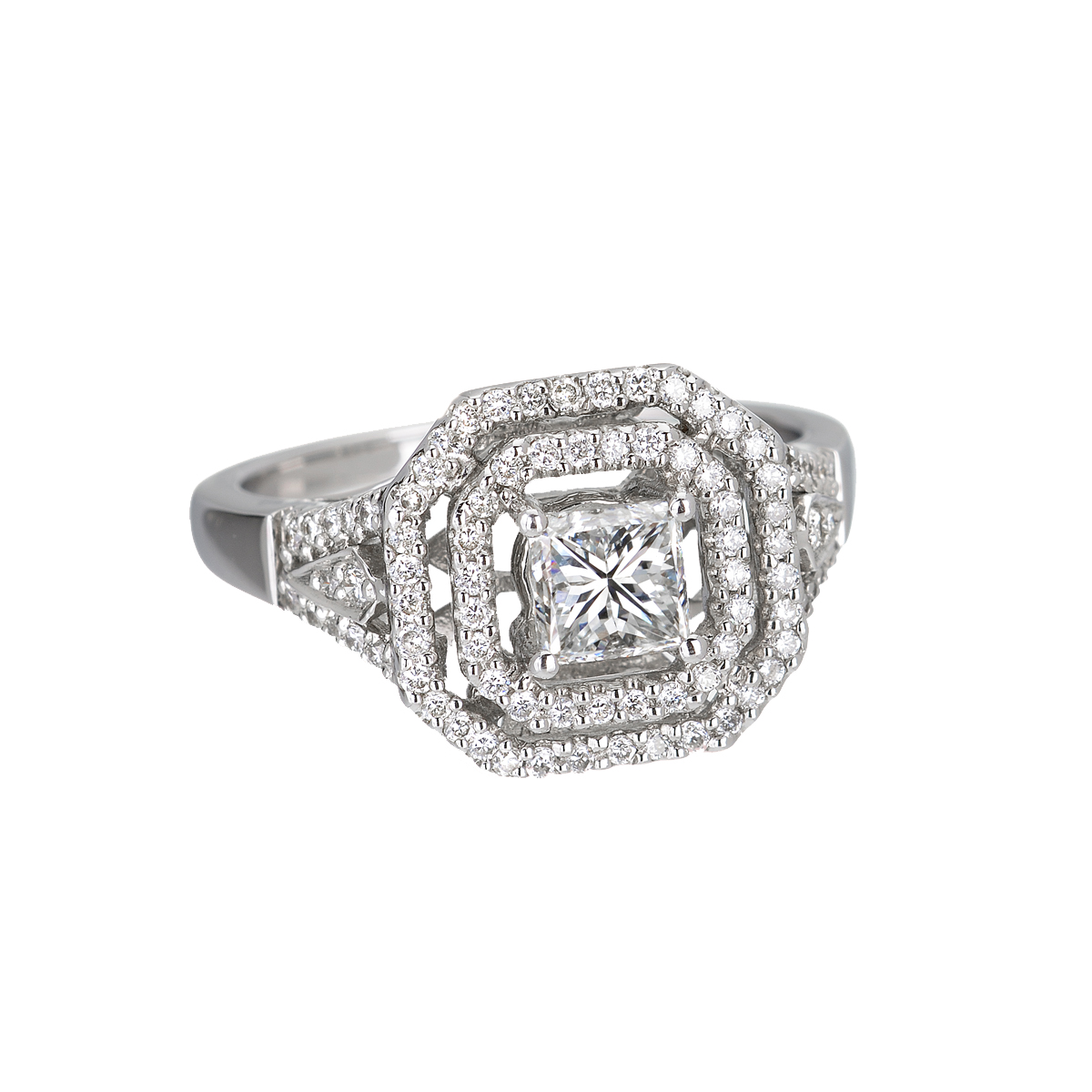 SOLITAIRE DIAMOND RING K18 WHITE GOLD