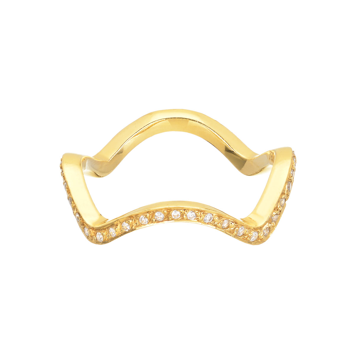 DIAMOND RING K18 YELLOW GOLD
