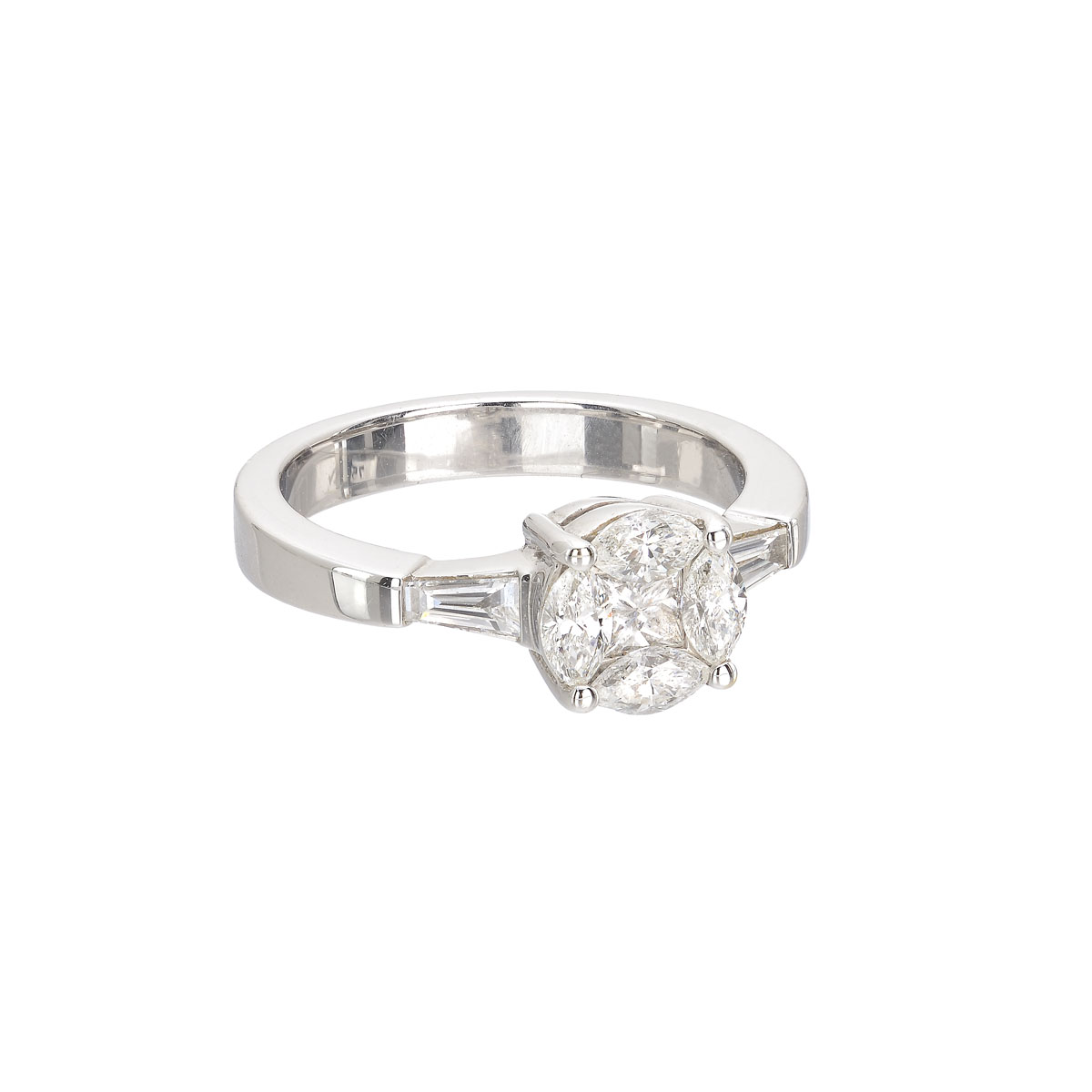 DIAMOND RING 18K WHITE GOLD