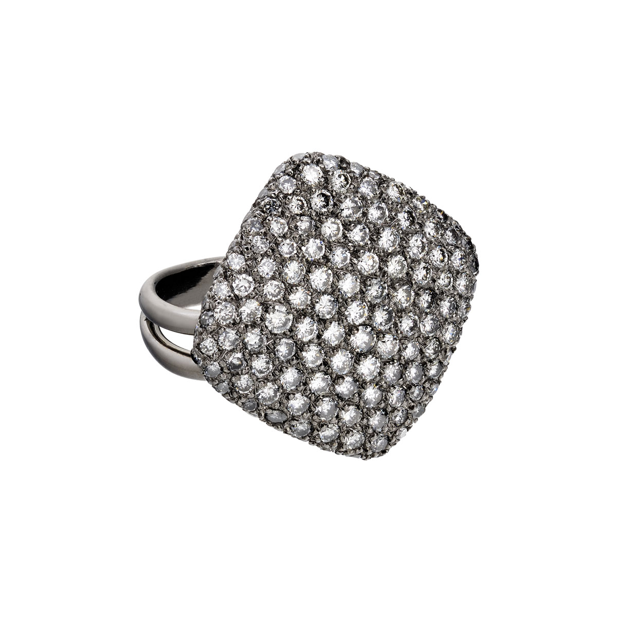 DIAMOND RING 18K BLACKENED GOLD