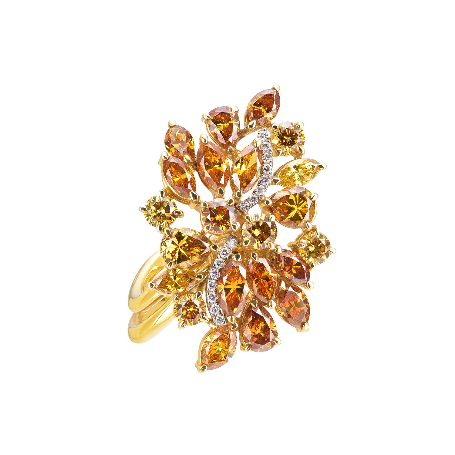DIAMOND RING 18K YELLOW GOLD