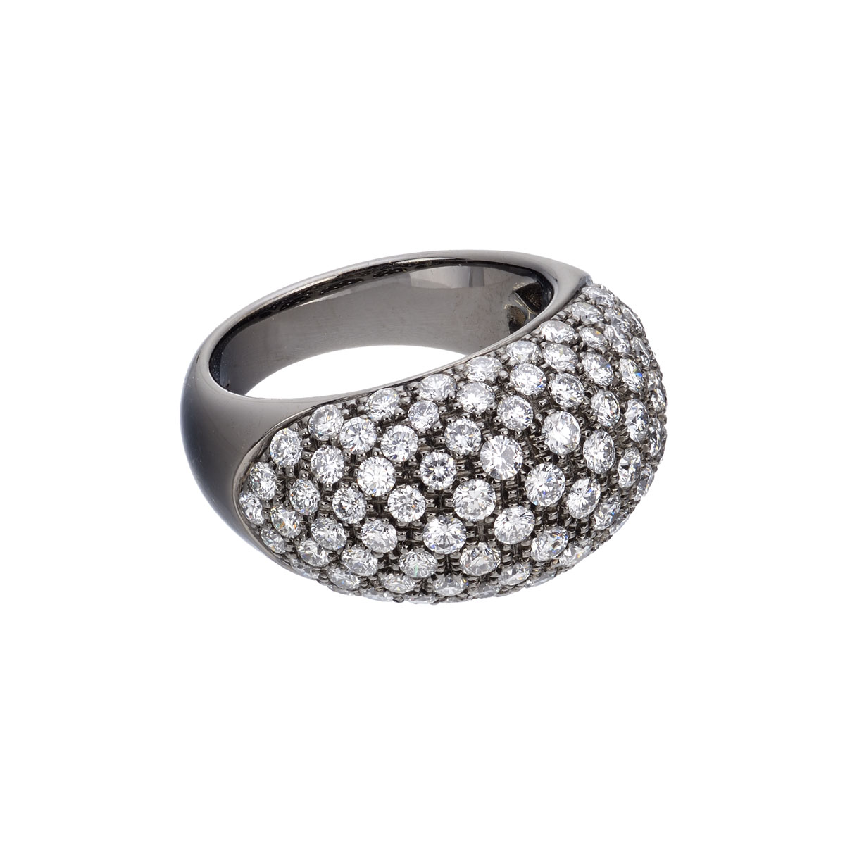 DIAMOND RING 18K BLACKENED GOLD