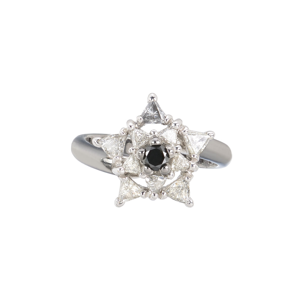DIAMOND RING 18K BLACKENED GOLD