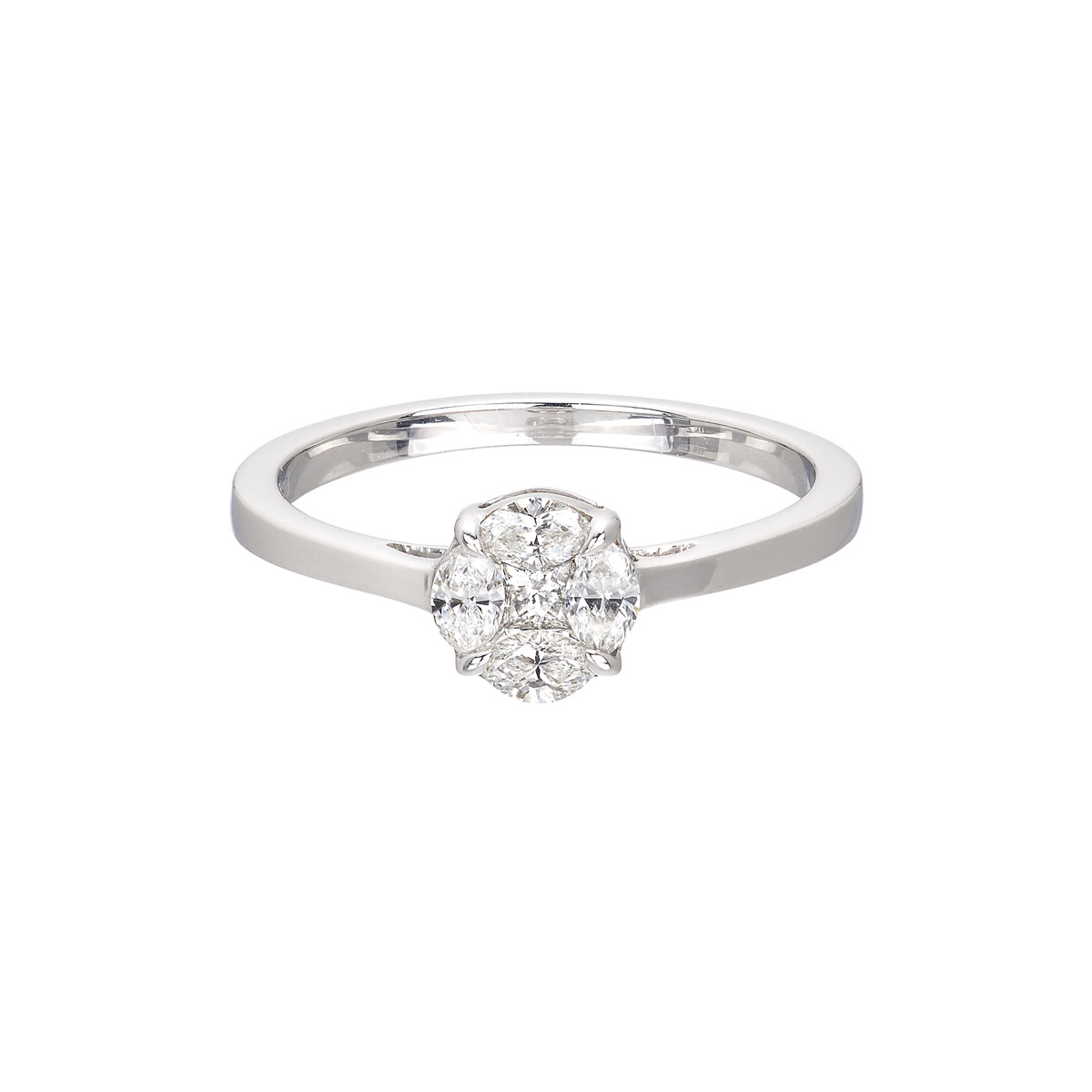 DIAMOND RING 18K WHITE GOLD