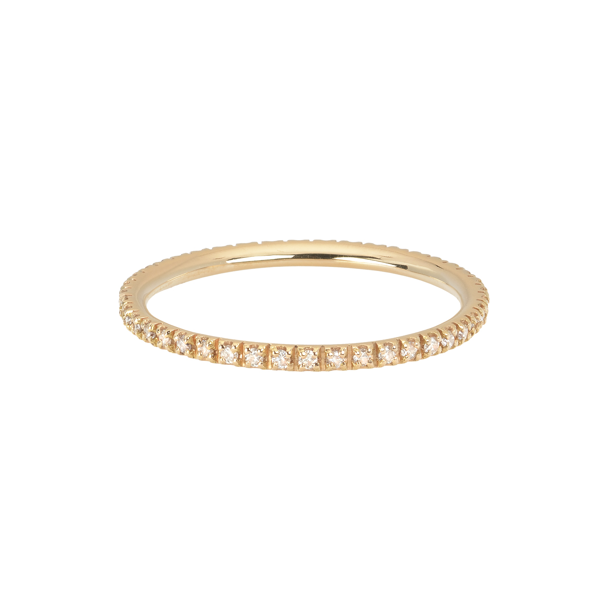 ROSE GOLD ETERNITY RING WITH DIAMONDS