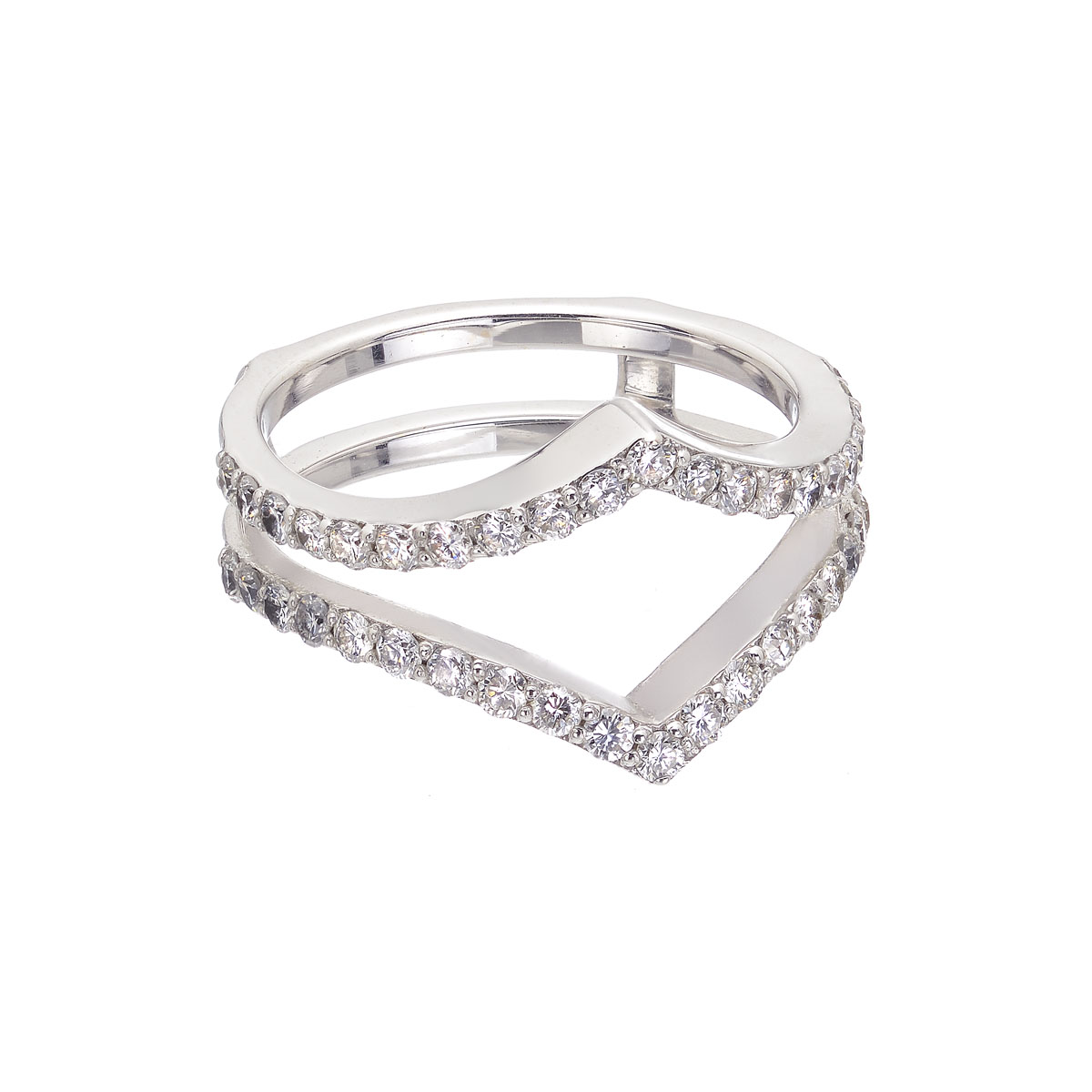 K18 WHITE GOLD DIAMOND RING