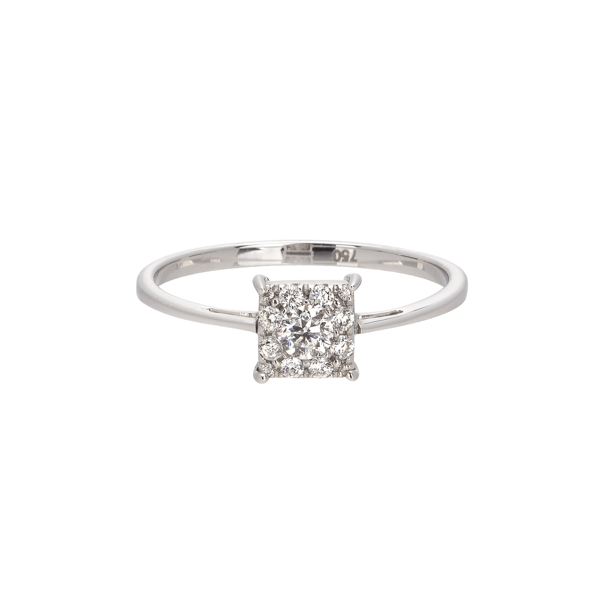 18K SOLITAIRE RING WITH BRILLIANT DIAMOND