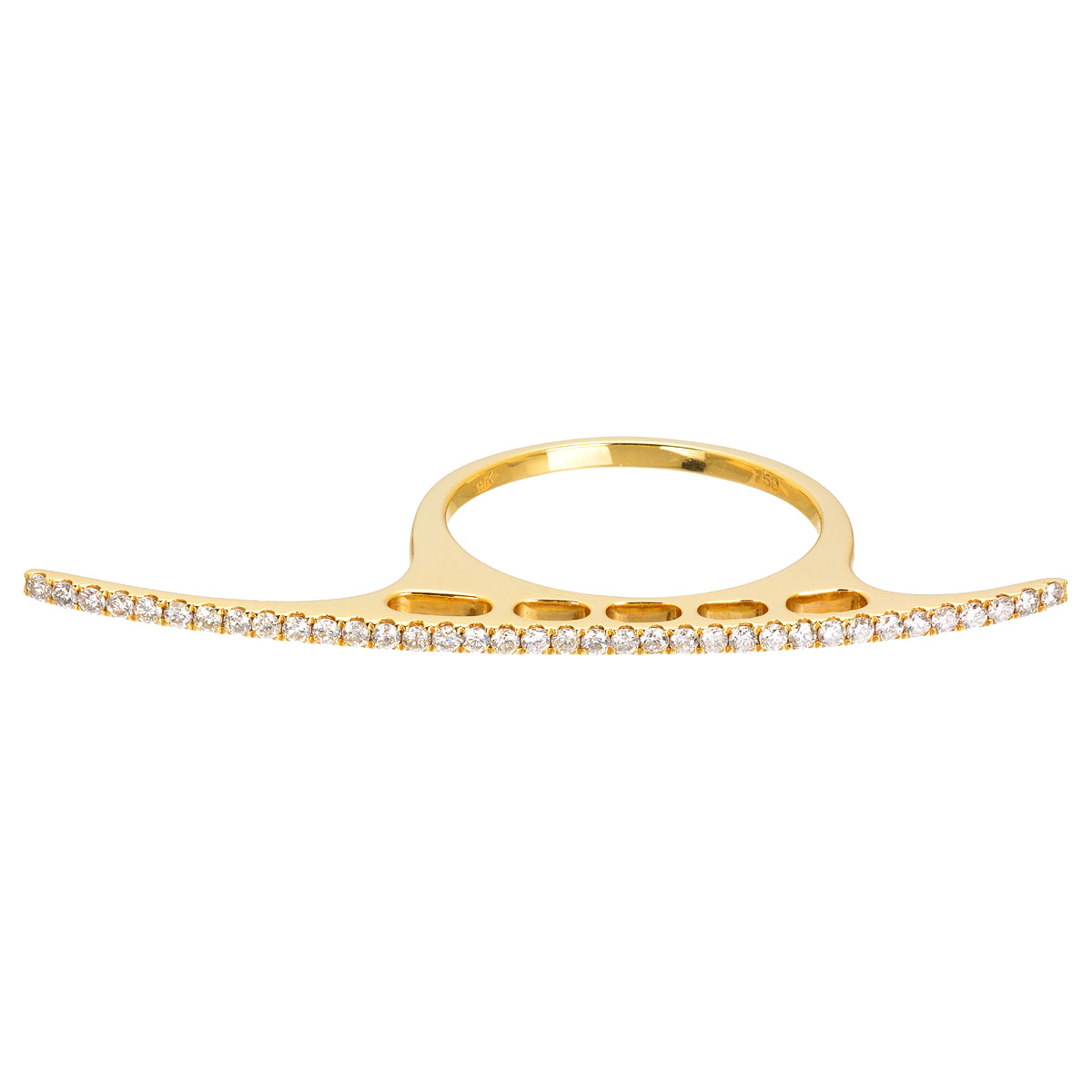 K18 YELLOW GOLD DIAMOND RING