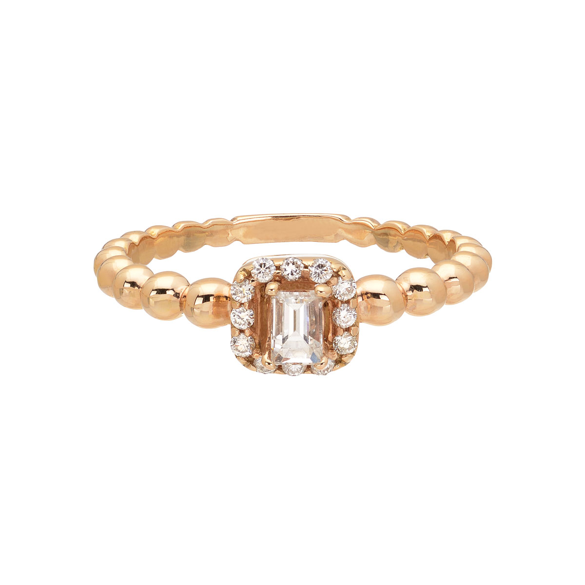 K18 ROSE GOLD DIAMOND RING