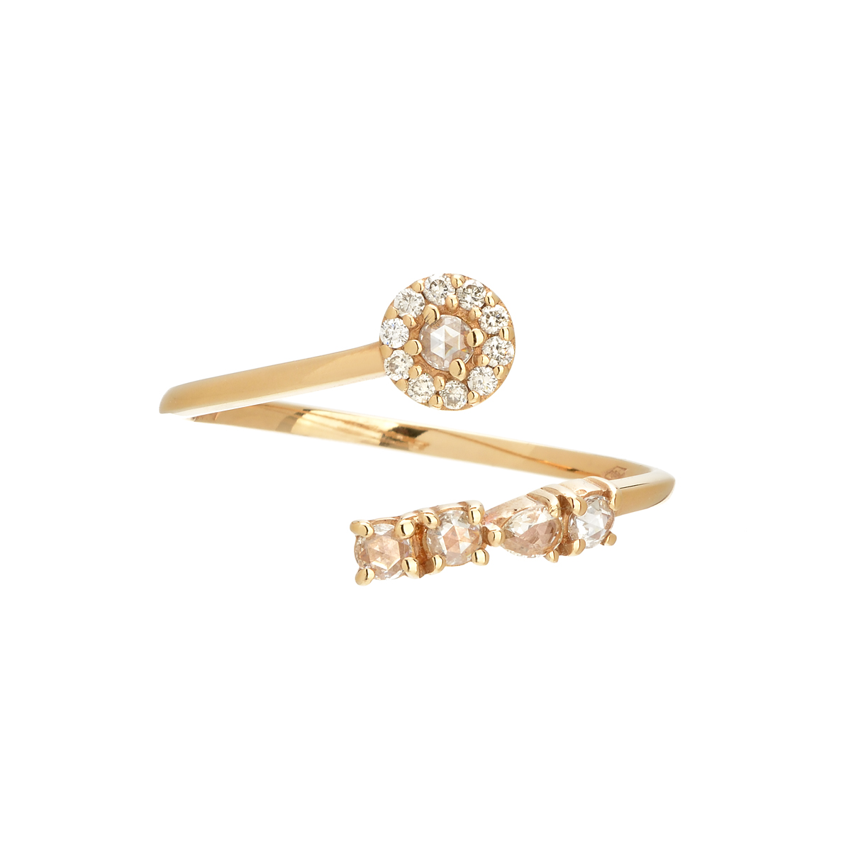 ROSE GOLD RING WITH DIAMONDS