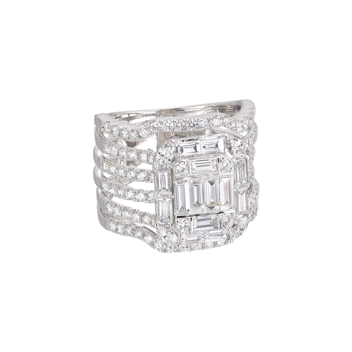 DIAMOND RING 18K WHITE GOLD