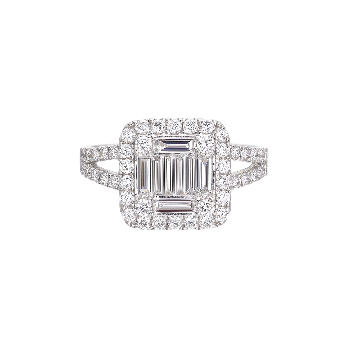 DIAMOND RING 18K WHITE GOLD
