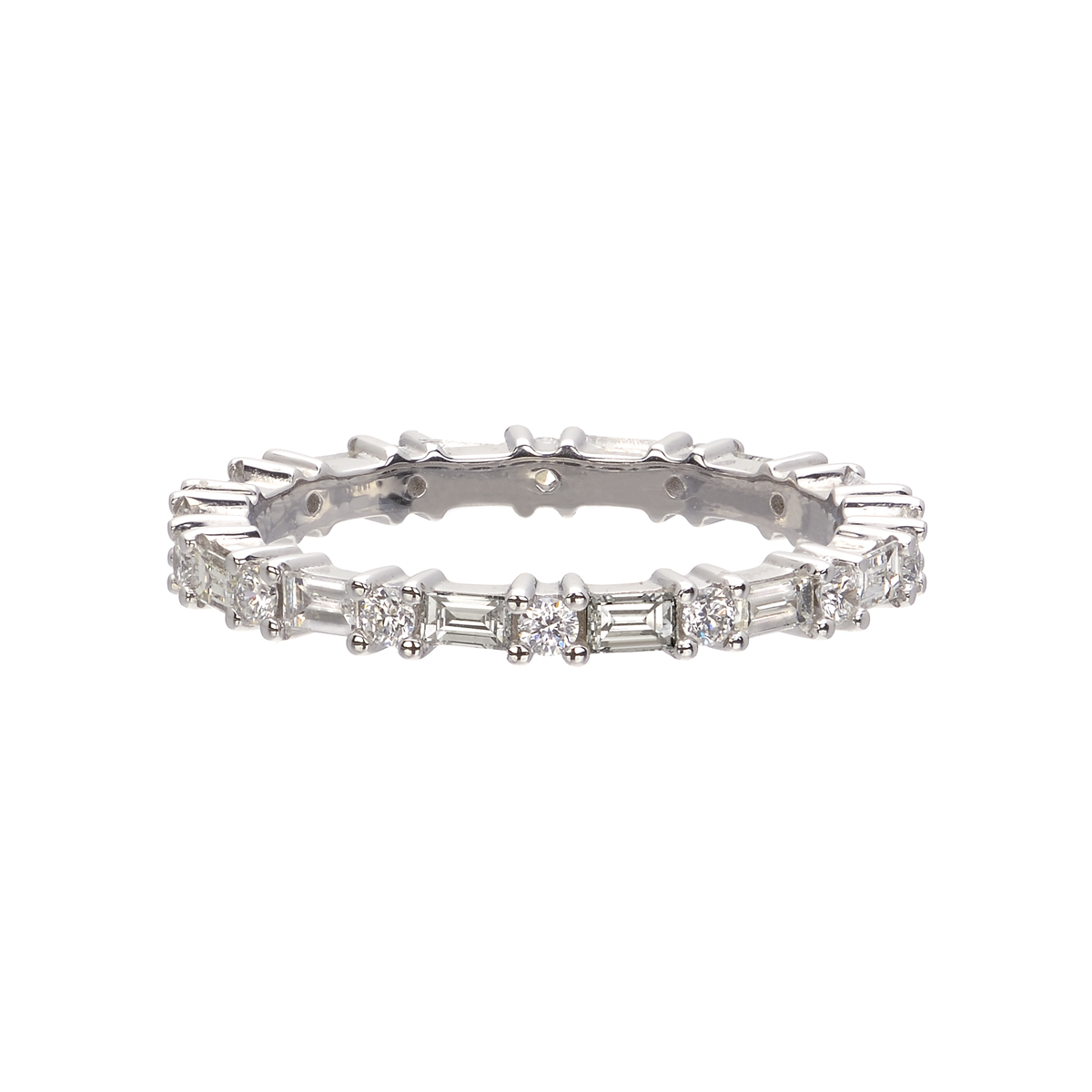 K18 WHITE GOLD ETERNITY DIAMOND RING