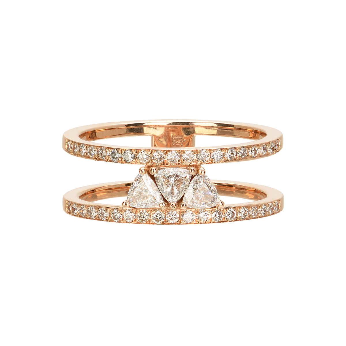 K18 ROSE GOLD DIAMOND RING