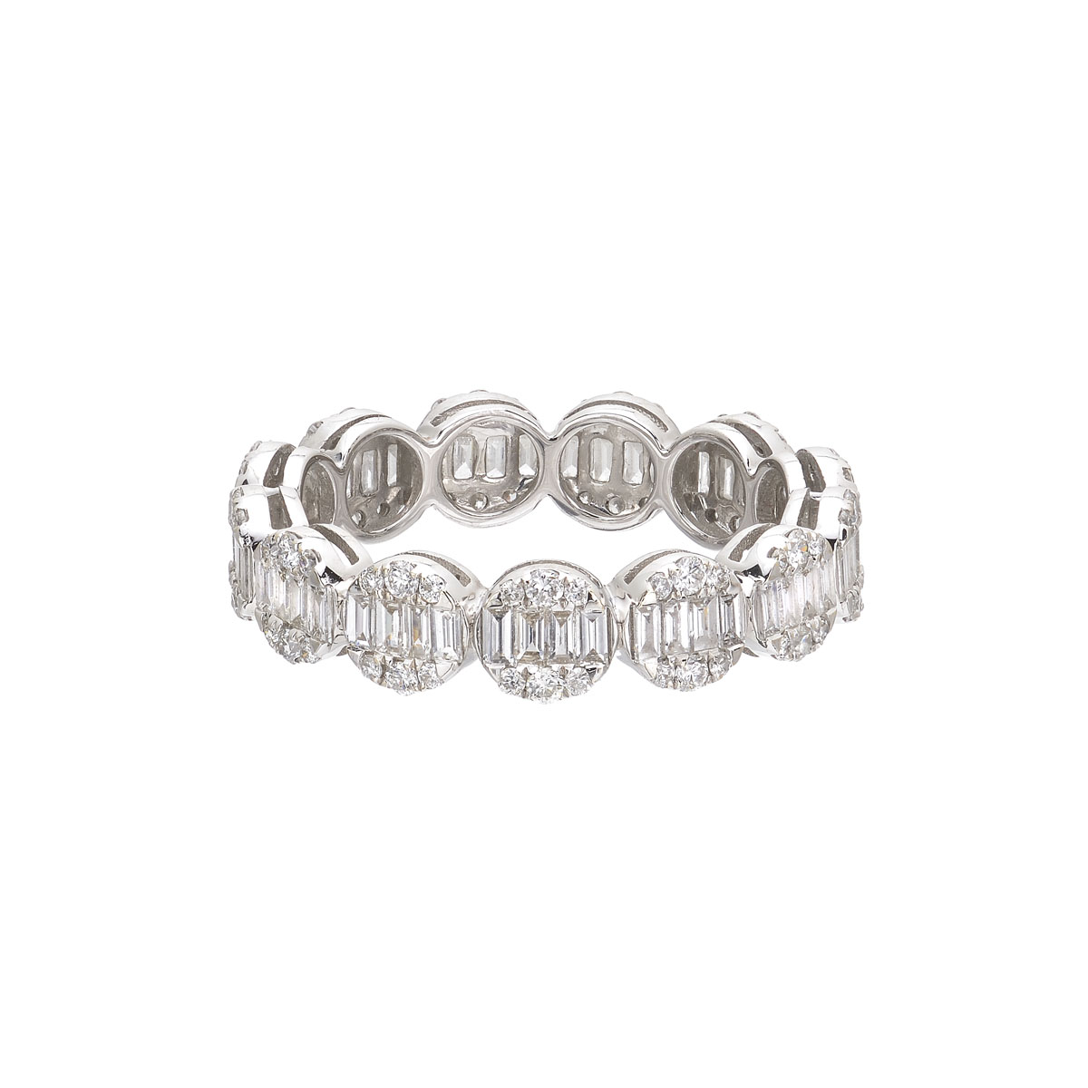 ETERNITY DIAMOND RING 18K WHITE GOLD