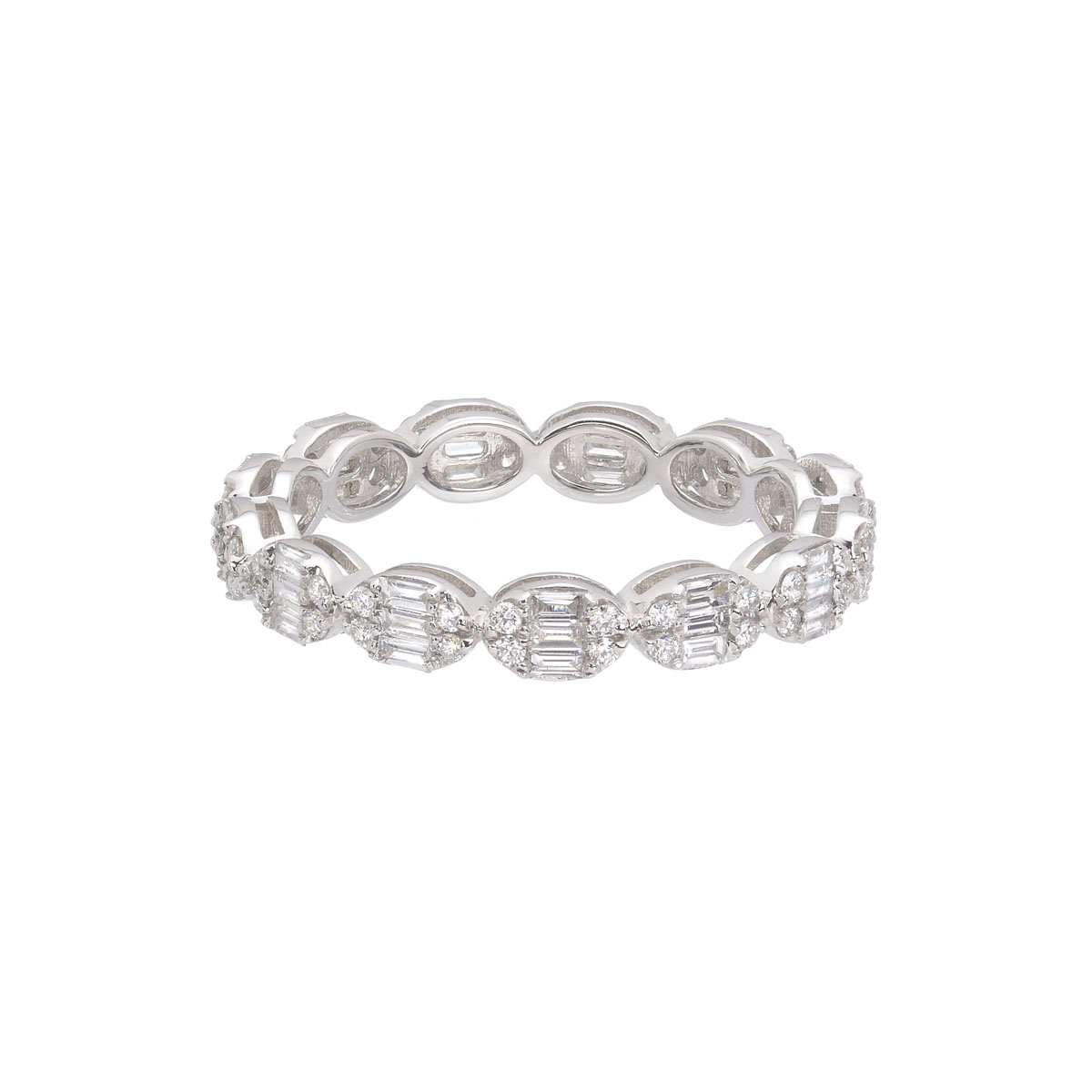 ETERNITY DIAMOND RING K18 WHITE GOLD