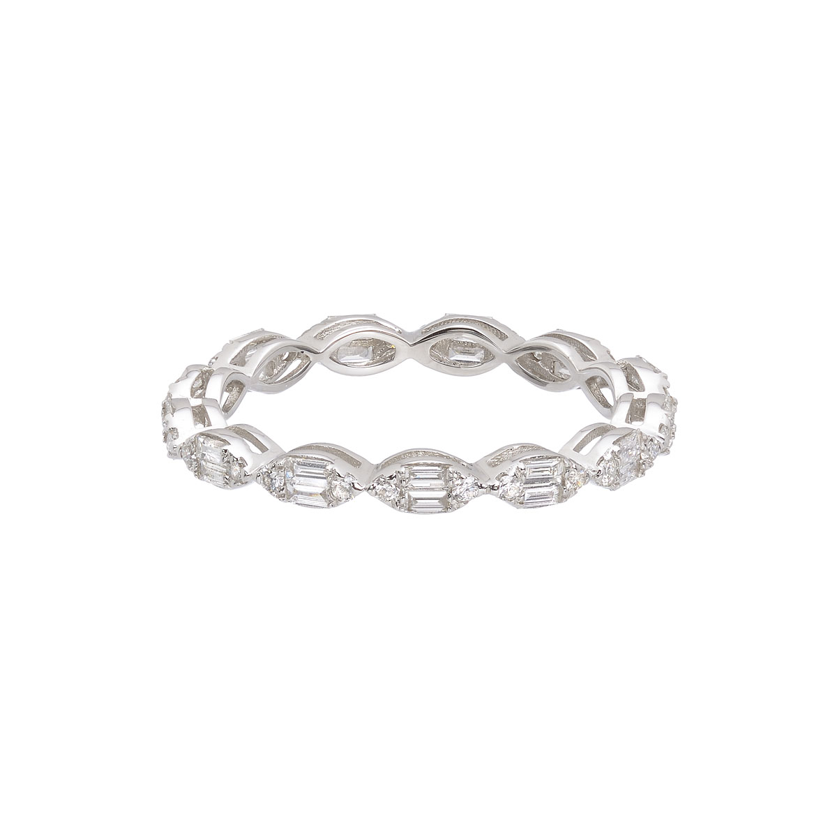 ETERNITY DIAMOND RING K18 WHITE GOLD