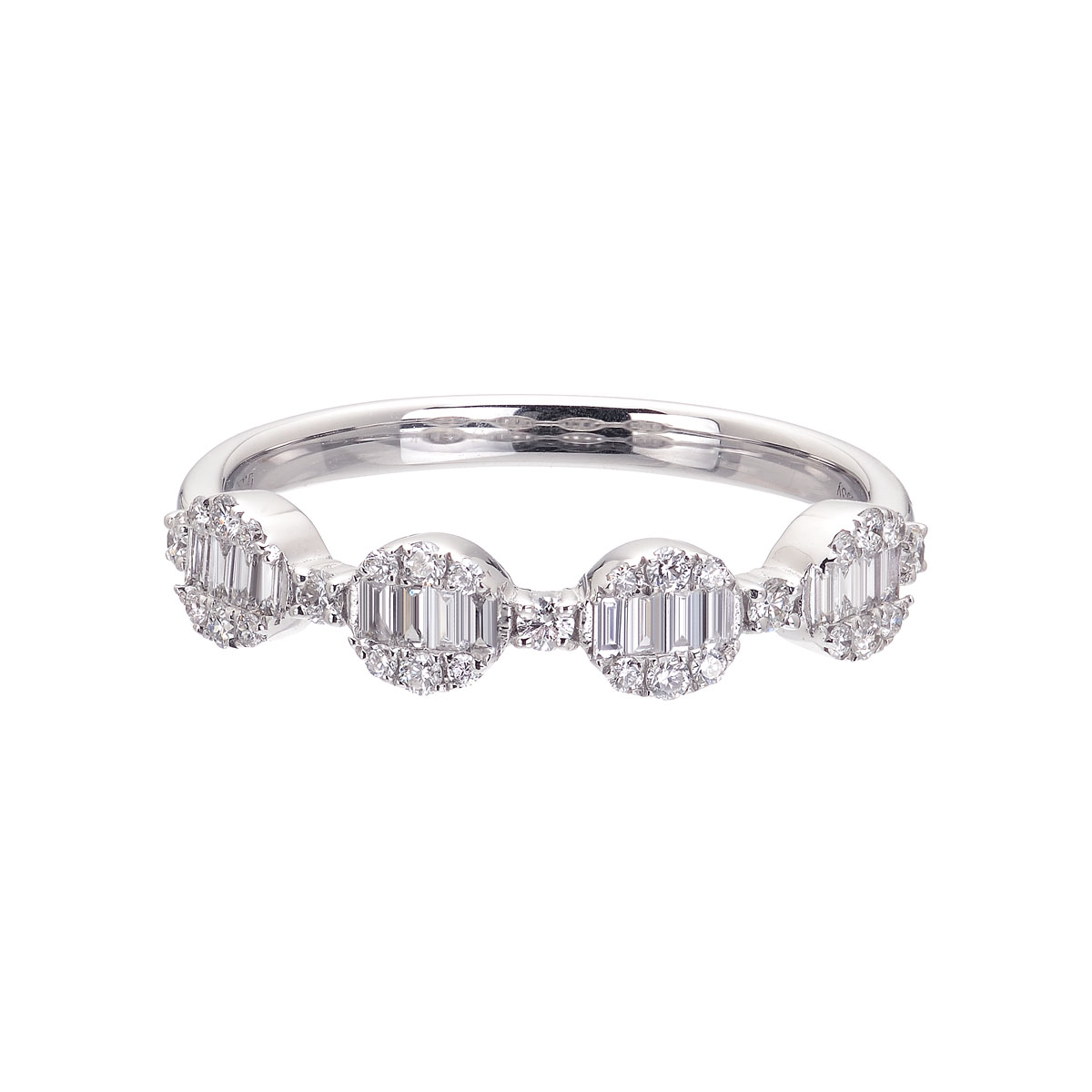 K18 WHITE GOLD DIAMOND RING