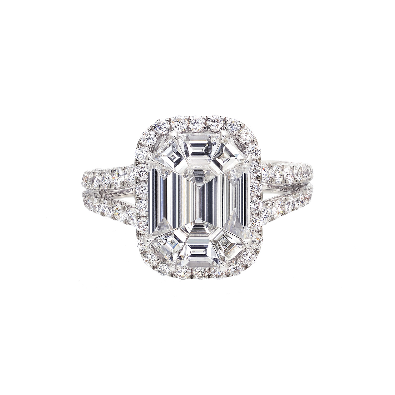 SOLITAIRE DIAMOND RING 18K WHITE GOLD