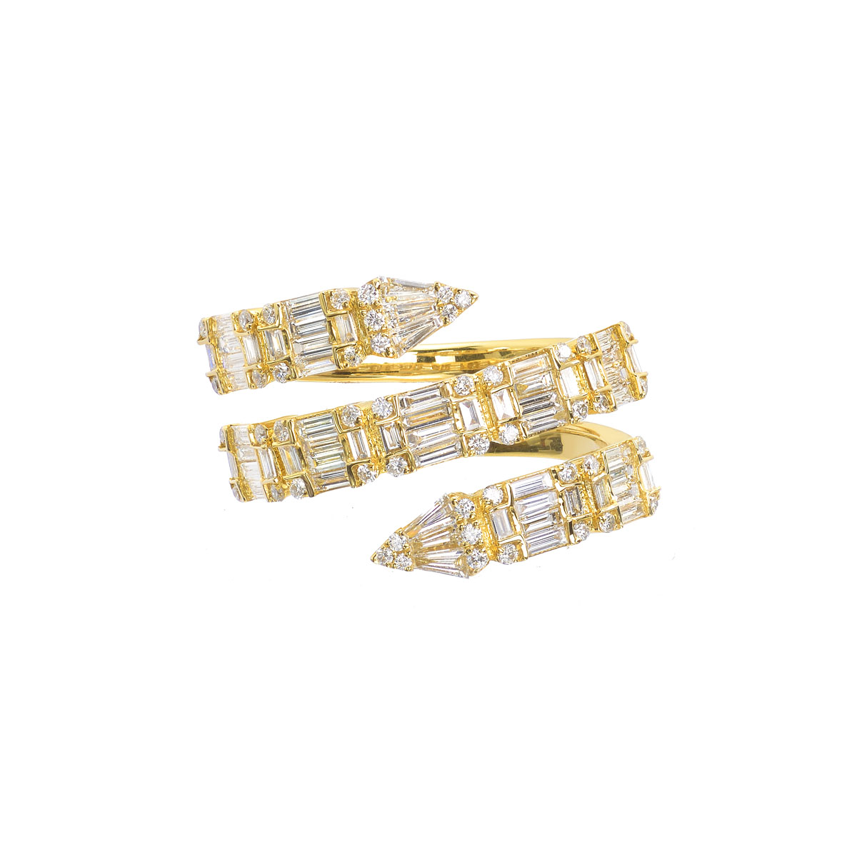 DIAMOND RING K18 YELLOW GOLD
