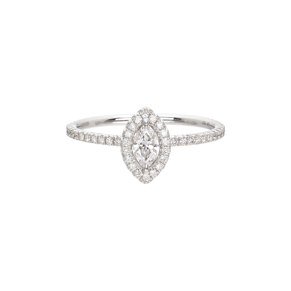 18K SOLITAIRE RING WITH BRILLIANT DIAMOND