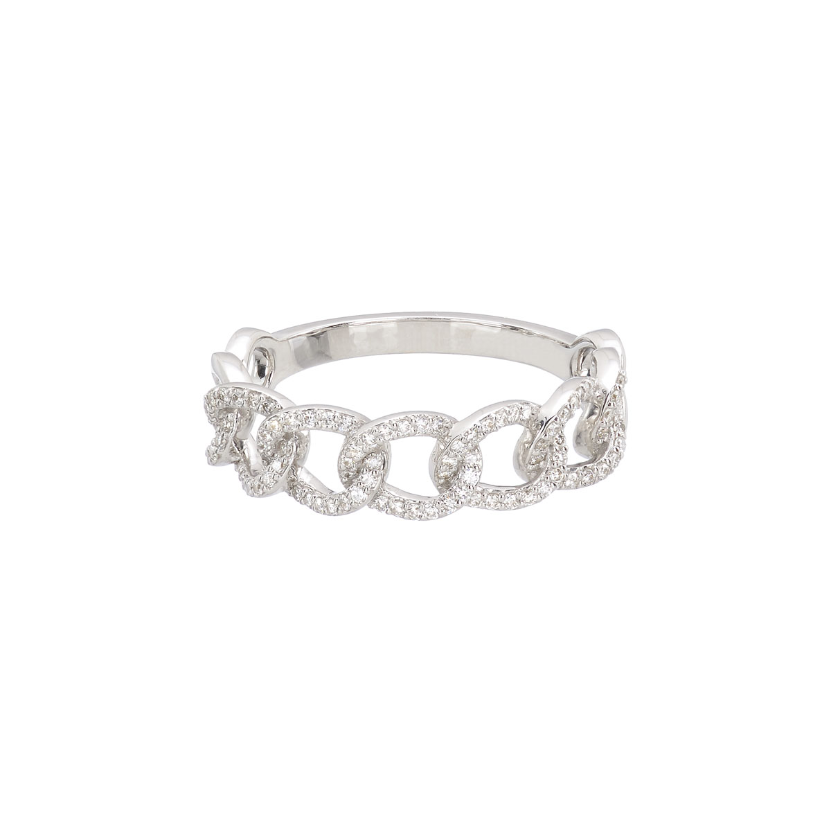 DIAMOND RING K18 WHITE GOLD