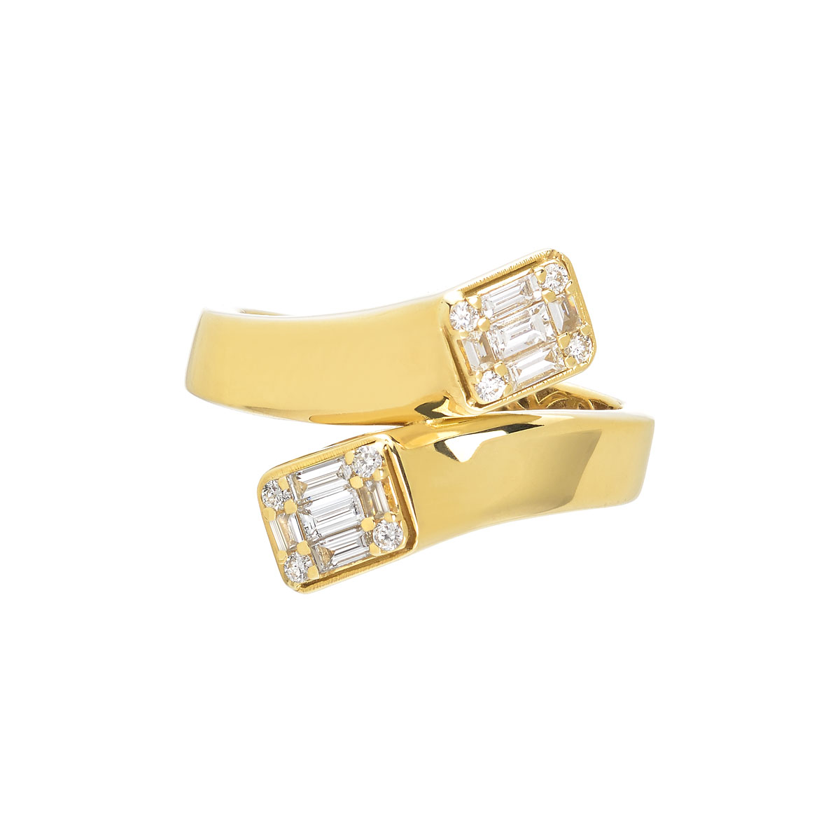 DIAMOND RING K18 YELLOW GOLD