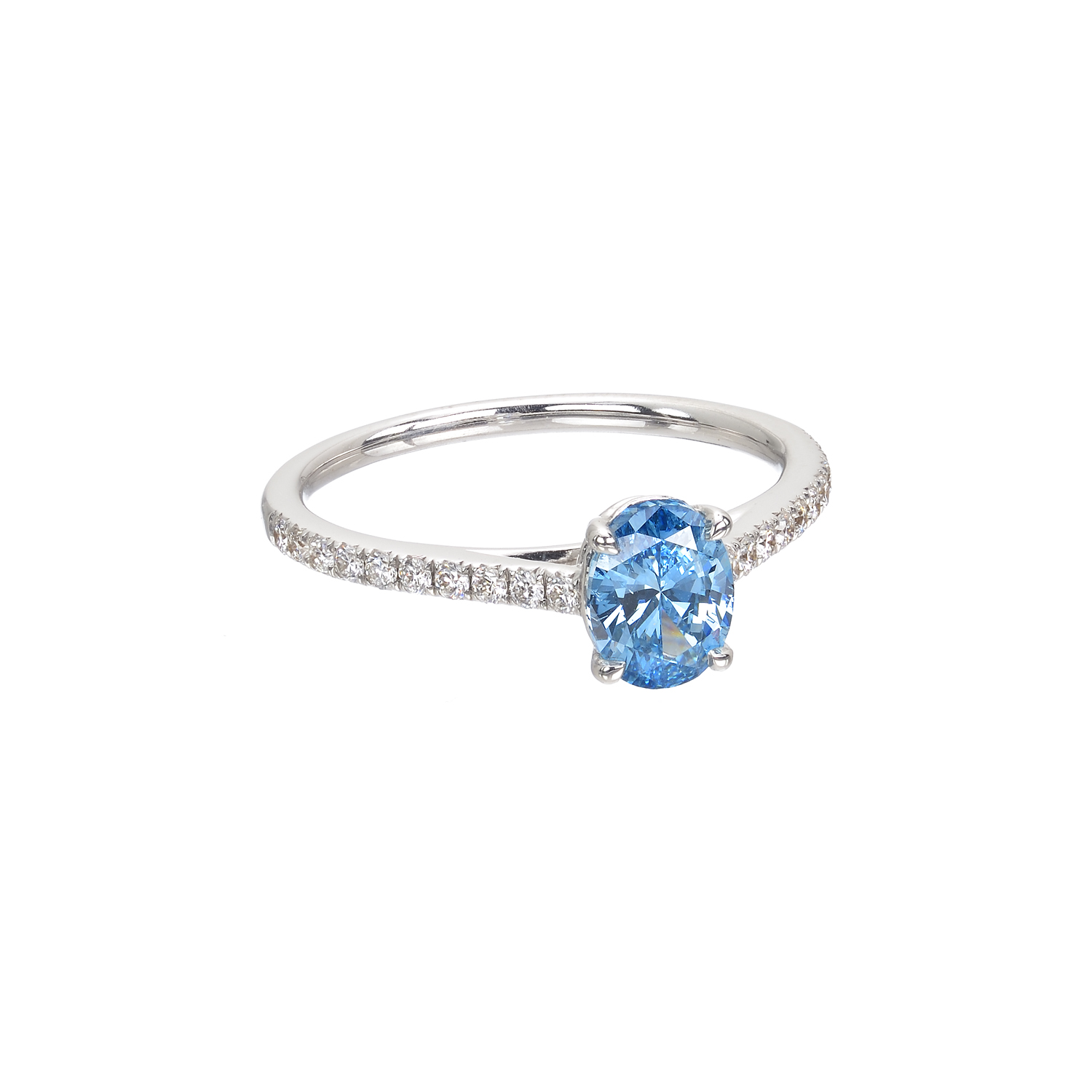 18K SOLITAIRE RING WITH BRILLIANT DIAMOND