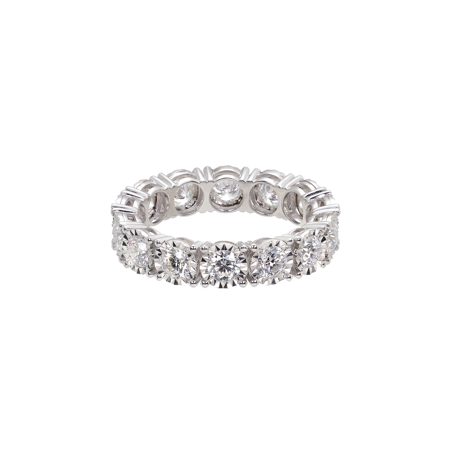 ETERNITY DIAMOND RING 18K WHITE GOLD