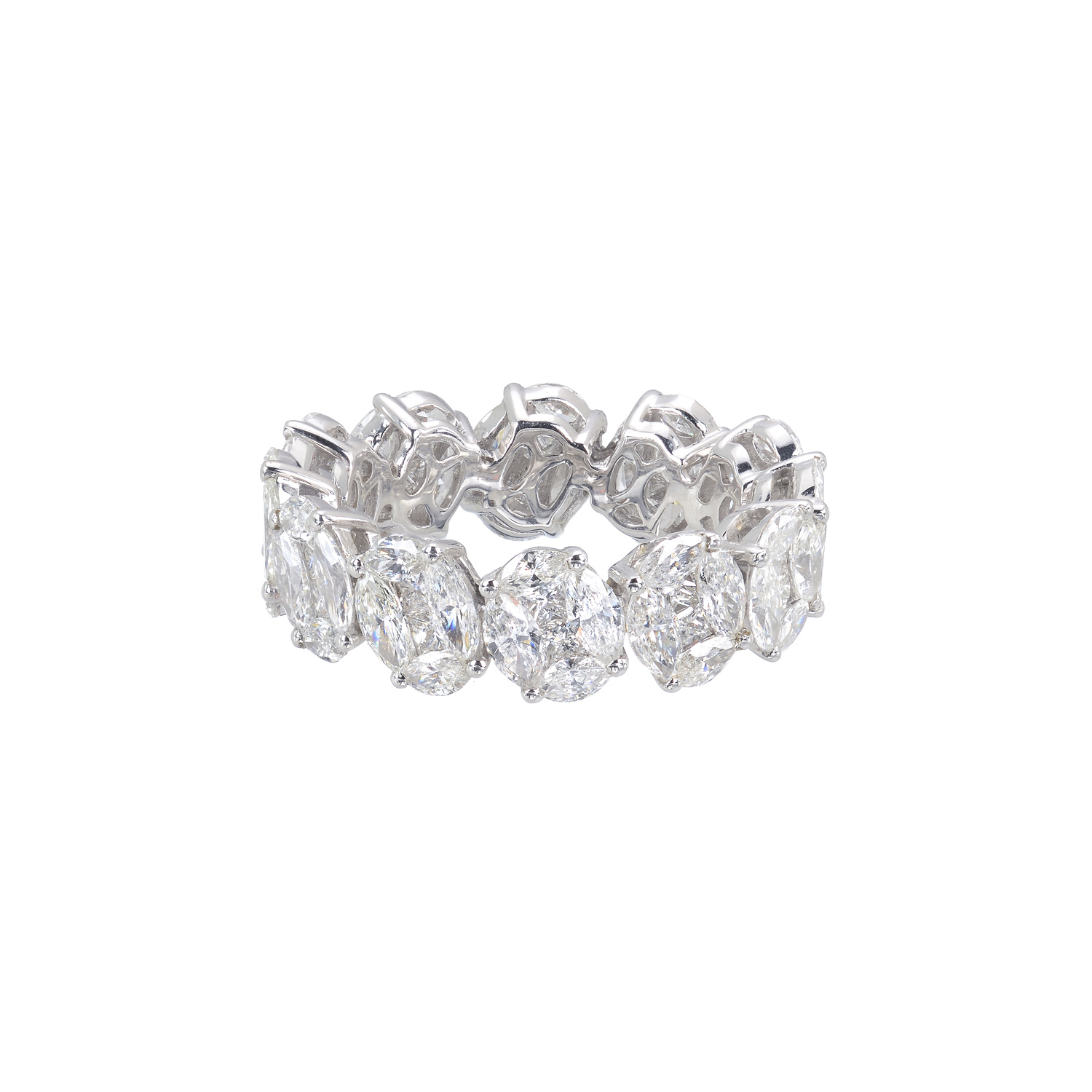 ETERNITY DIAMOND RING 18K WHITE GOLD