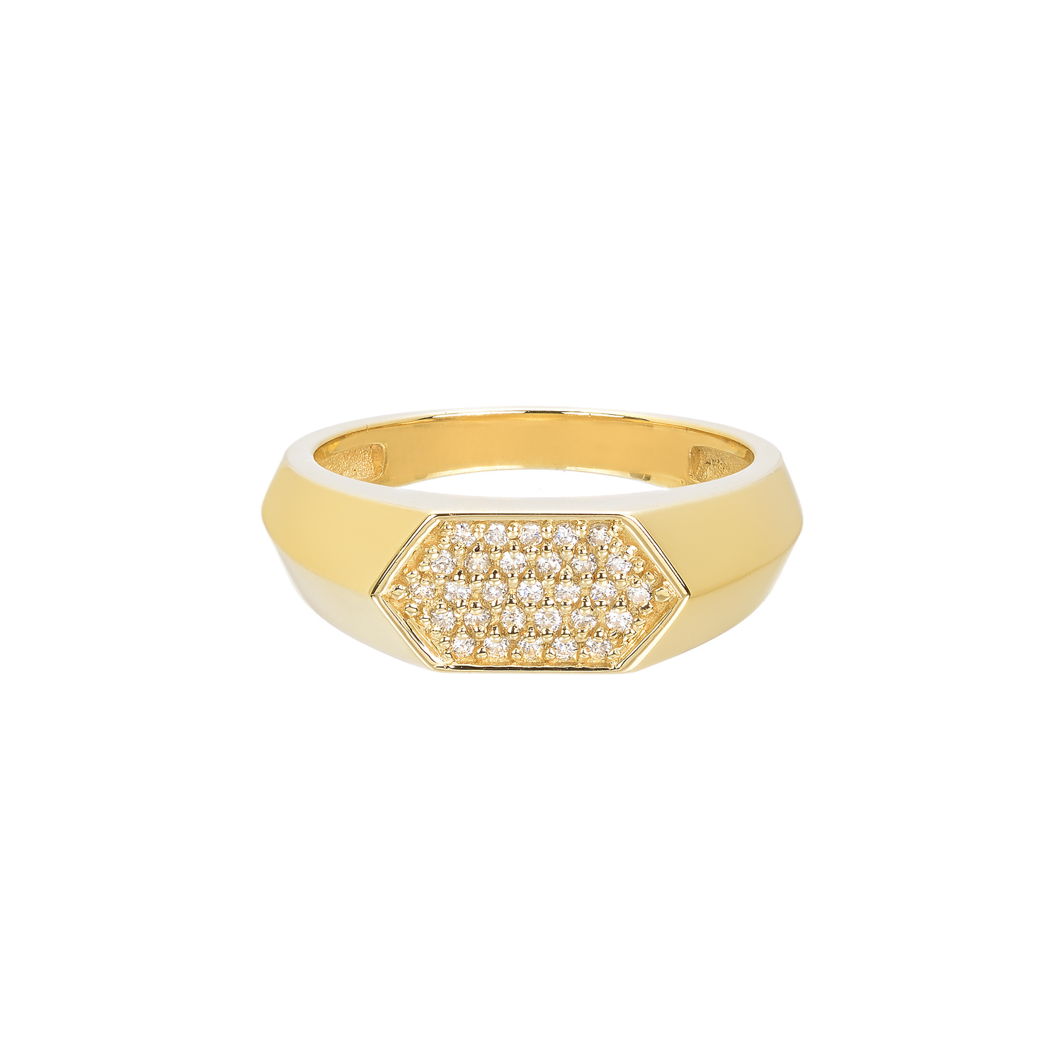 RING K18 GOLD WITH DIAMONDS