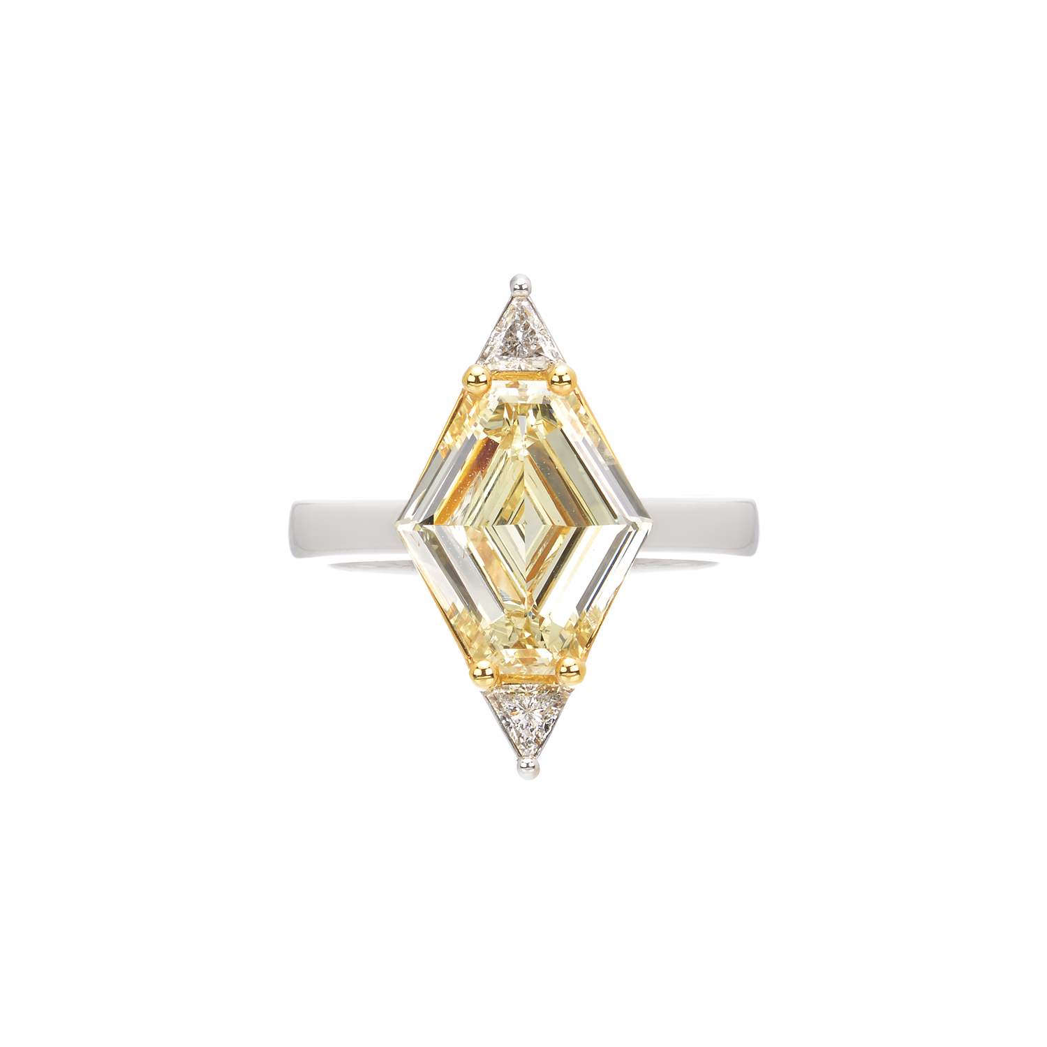 ΜΟΝΟΠΕΤΡΟ ΔΑΧΤΥΛΙΔΙ Κ18 ΜΕ FANCY YELLOW ΜΠΡΙΓΙΑΝ