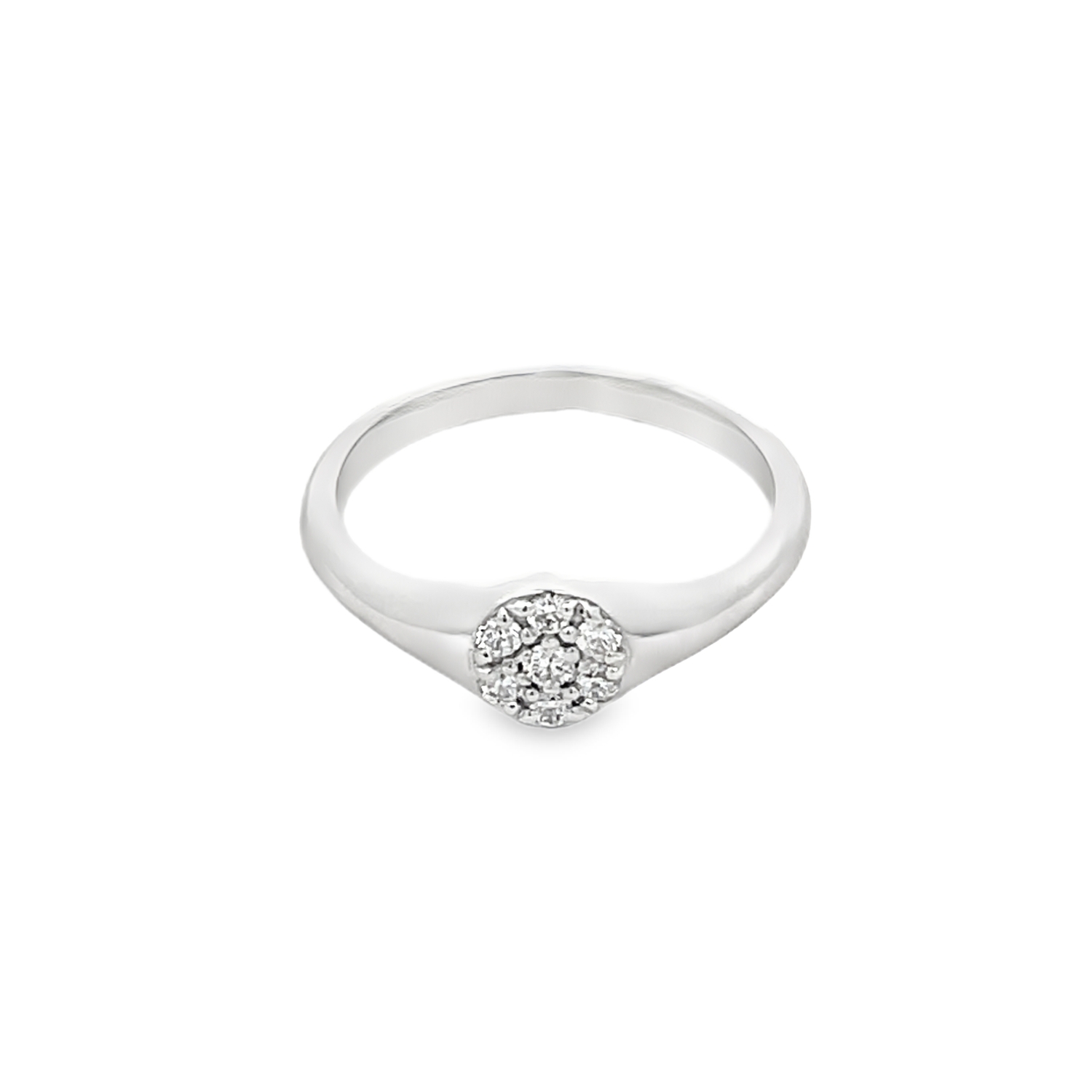 WHITE GOLD RING K18 WITH DIAMONDS