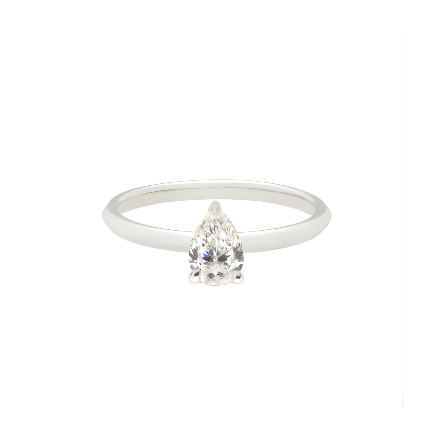 SOLITAIRE WHITE GOLD K18 WITH POIR DIAMOND