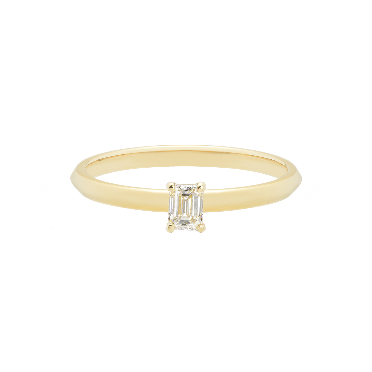 ΜΟΝΟΠΕΤΡΟ ΧΡΥΣΟ Κ18 ΔΑΧΤΥΛΙΔΙ ΜΕ ΜΠΡΙΓΙΑΝ EMERALD CUT