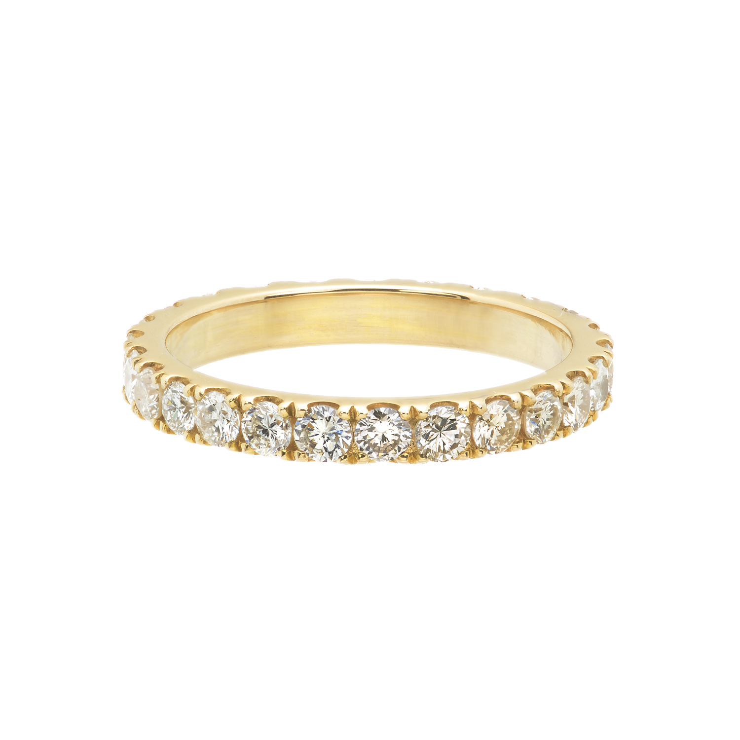 18K GOLD ETERNITY RING WITH DIAMONDS