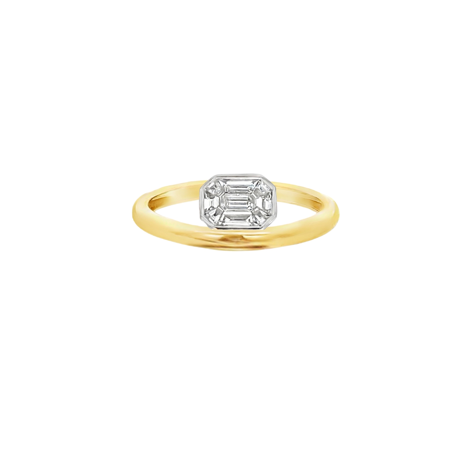 Κ18 GOLD RING WITH DIAMONDS