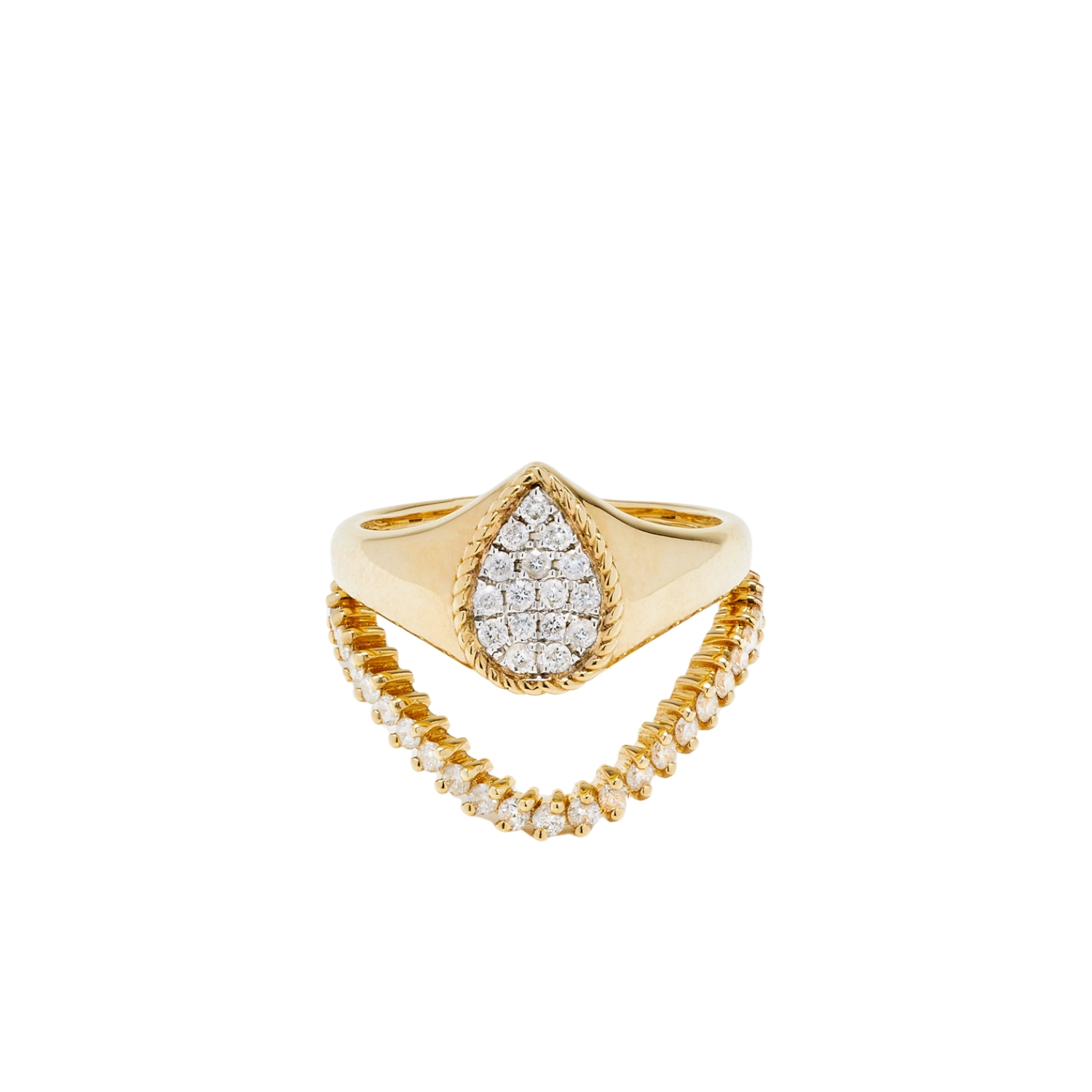 YVONNE LEON CHEVALIER DIAMOND RING SET
