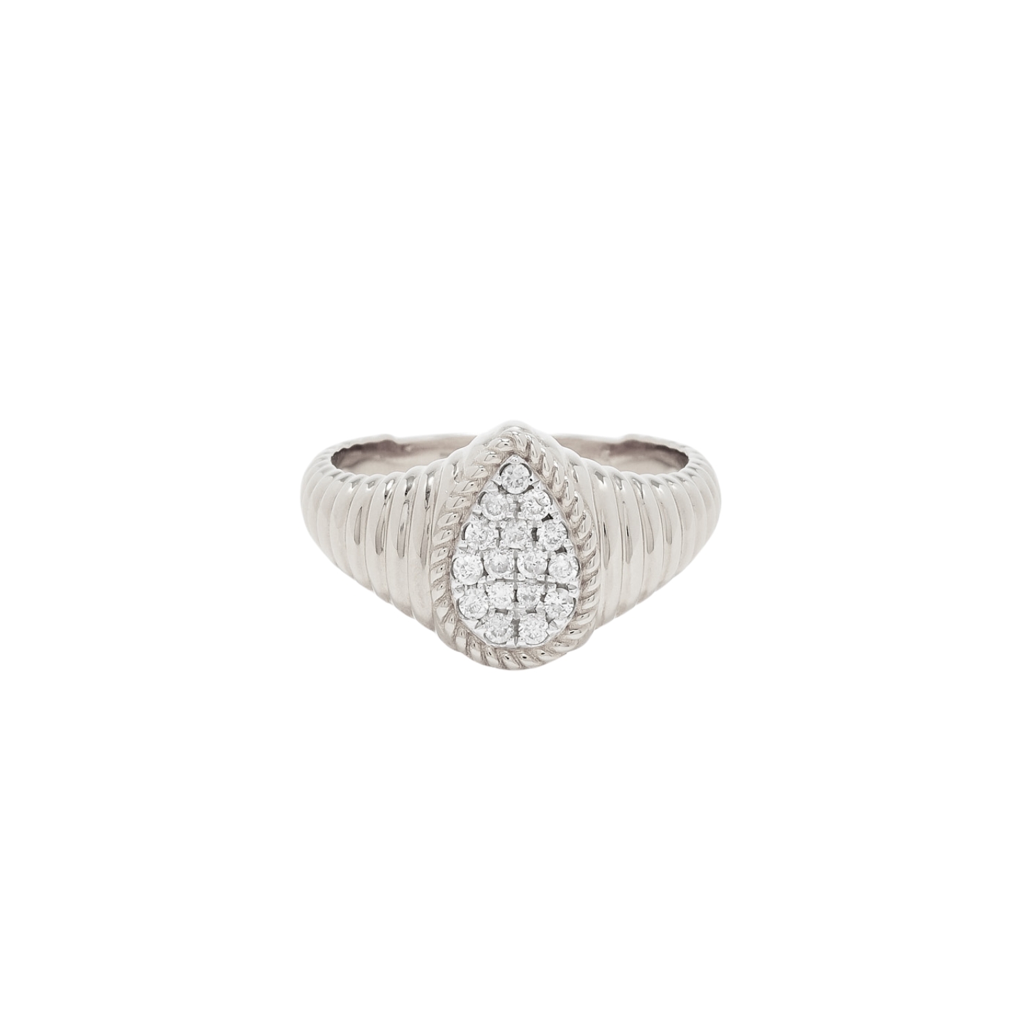 YVONNE LEON CHEVALIER WHITE GOLD RING WITH DIAMONDS