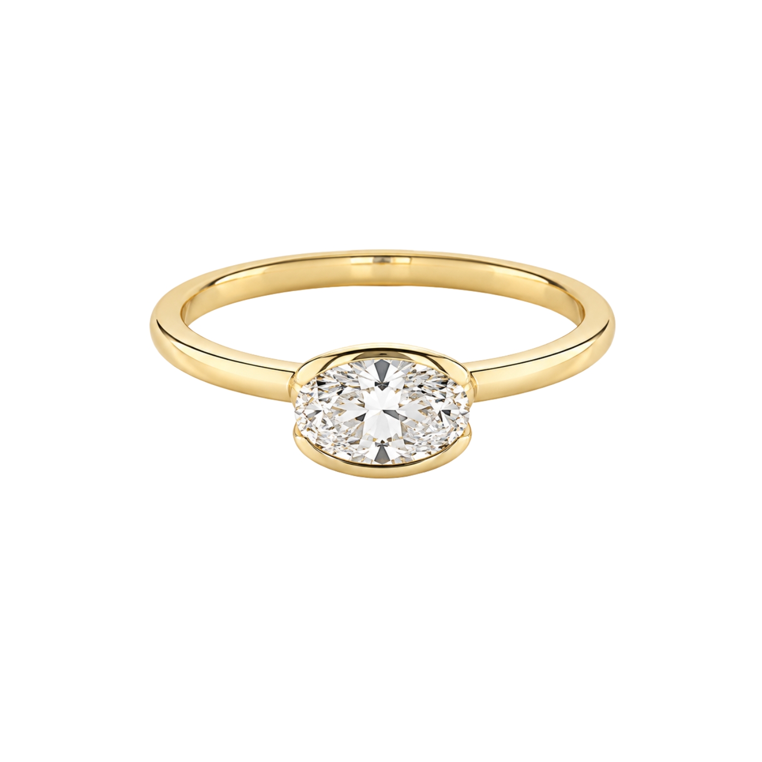 18K SOLITAIRE RING WITH OVAL CUT DIAMOND AND GIA CERTIFICATE