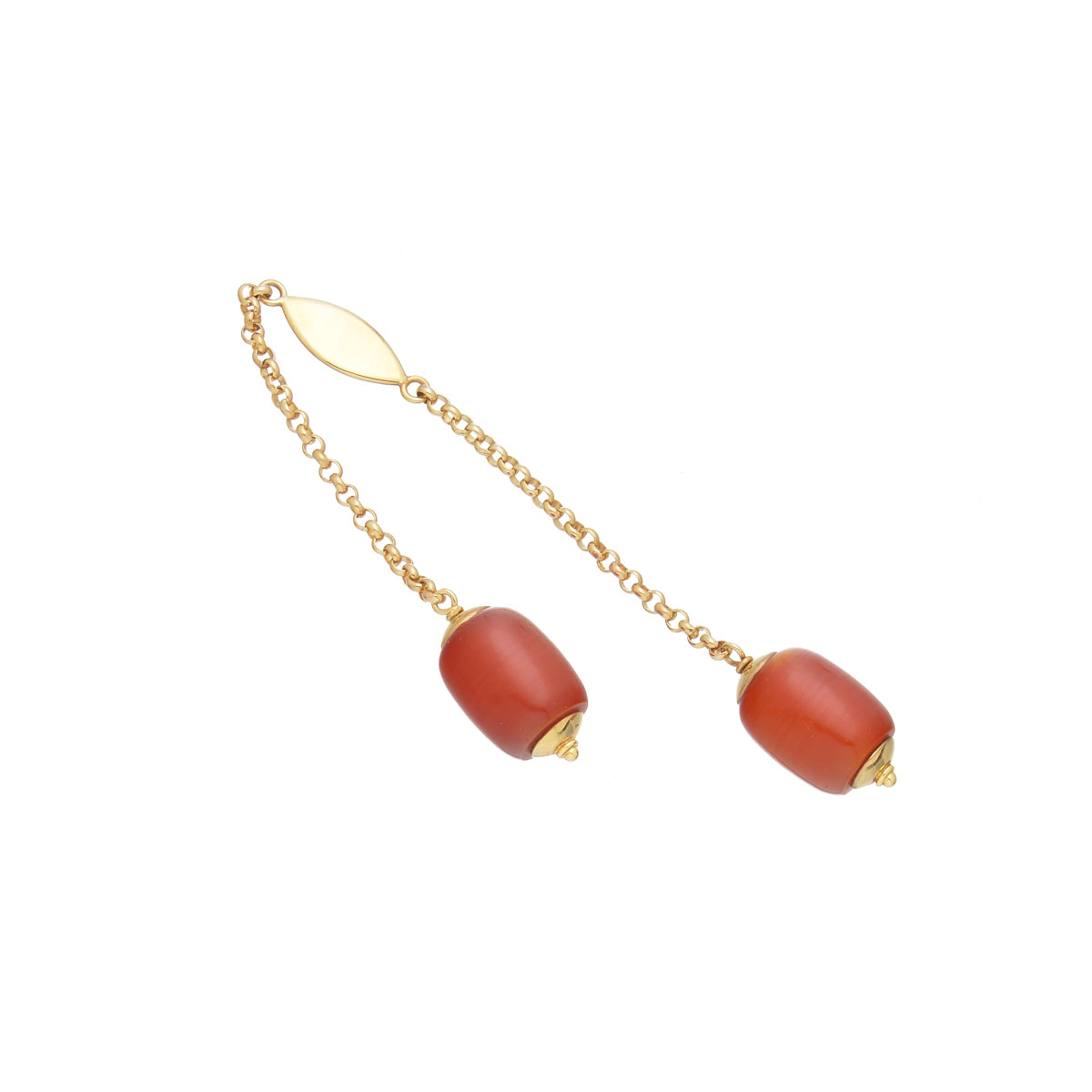 BEGLERI WITH RED STONES K18 YELLOW GOLD